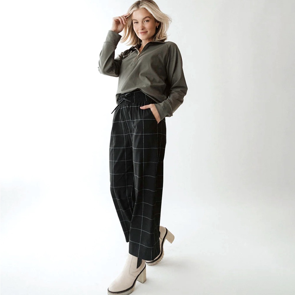 Albion Black Checkered Pants
